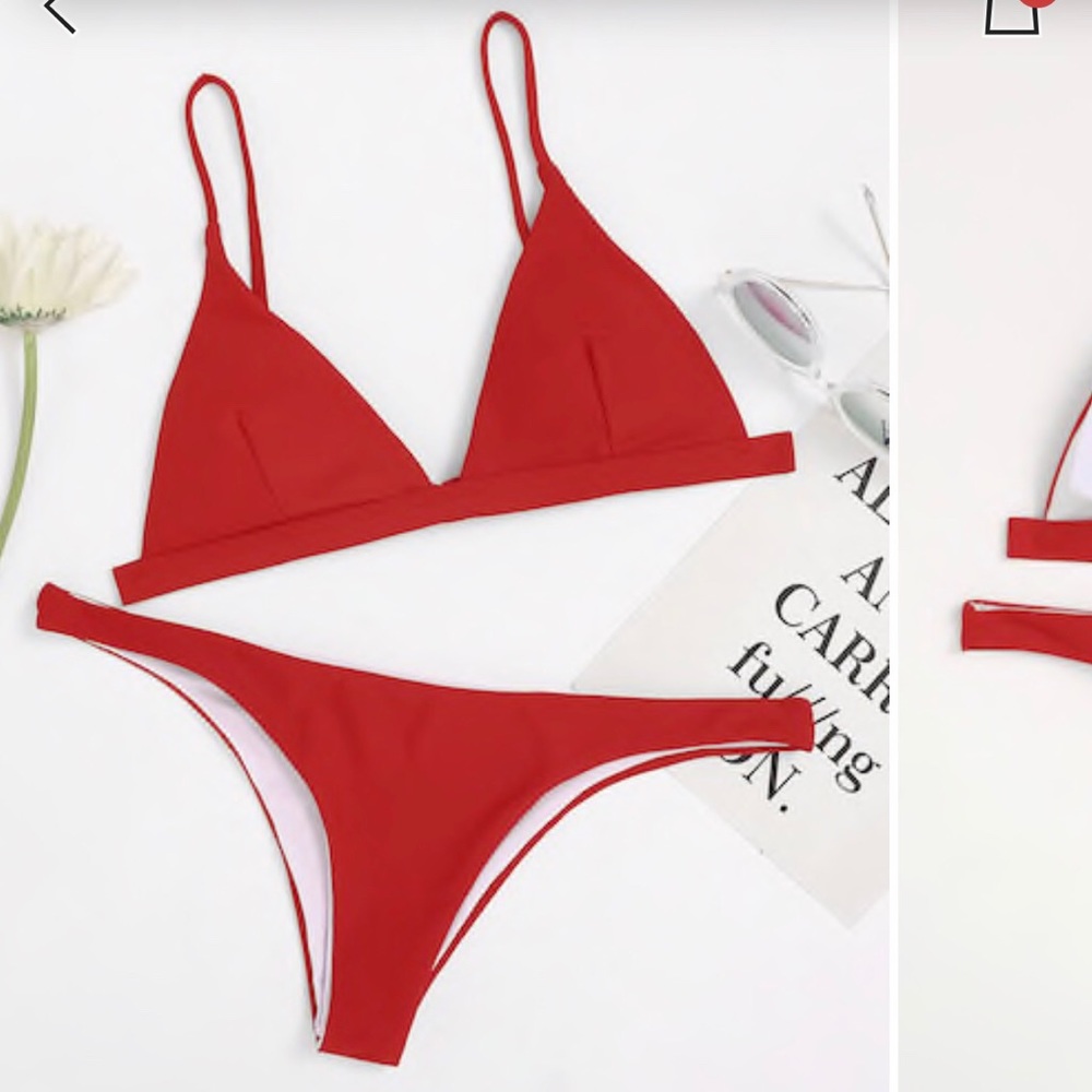 Red swimsuit